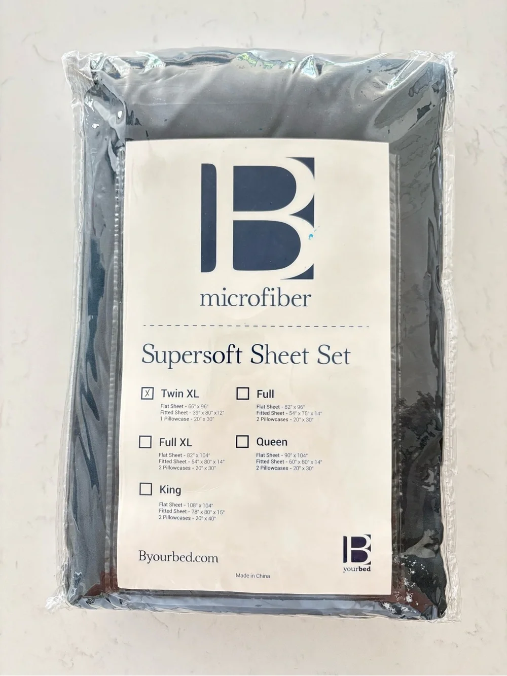 Byourbed Supersoft Microfiber Sheet Set - Charcoal Gray (Twin XL)